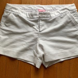 Lilly Pulitzer textured white shorts size 14